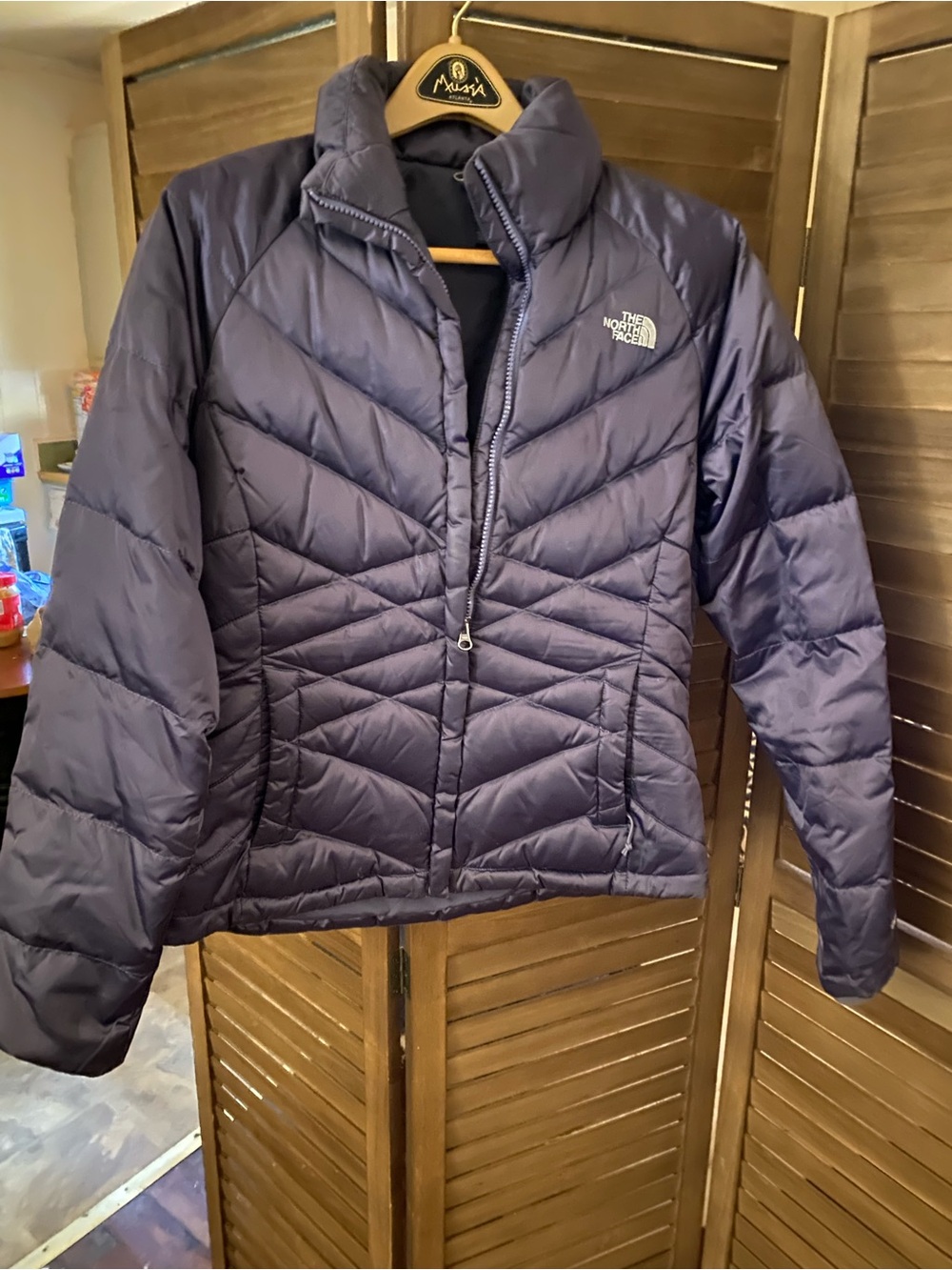 The North Face purple Quilted Puffer Jacket